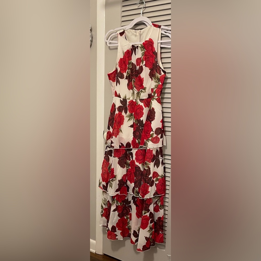 NWOT. SHEIN floral tiered dress.